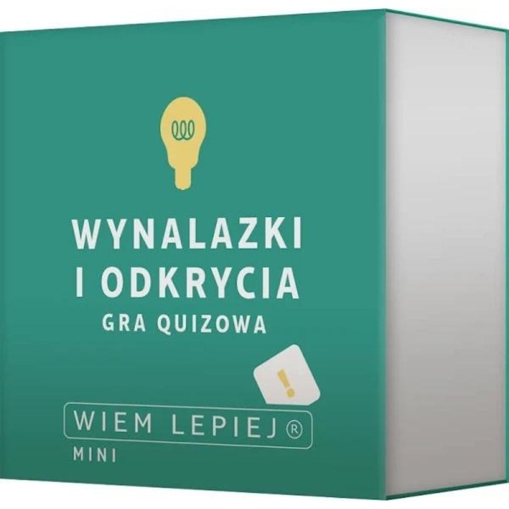 Joc quiz mini Rebel Stiu mai bine: Találmányok és felfedezések, társasjáték, ajánlott 16+, Többszínű, 1 db