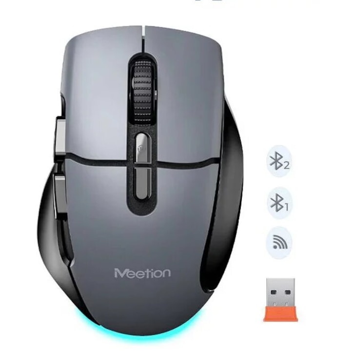 Mouse office wireless Meetion BTM001, 1600 dpi, Fekete