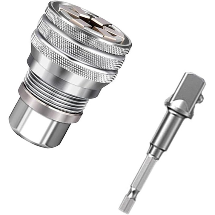 Set de tubulare universale, Cheie tubulara universala reglabila, Rqiurpn, 10-19mm, multifunctionala, argintiu