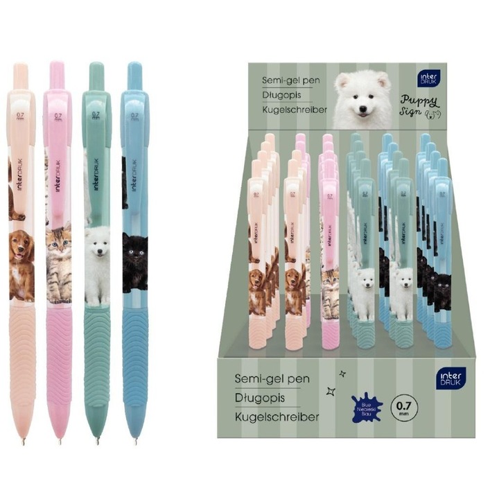 INTERDRUK tollkészlet, 24 db, grip, Puppy Sign, kék
