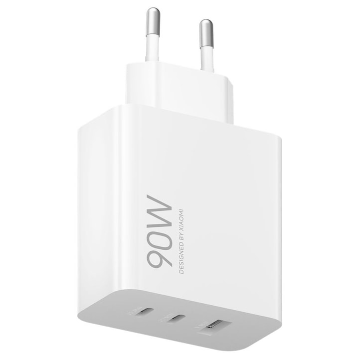 Xiaomi MDY-19-EK Triple (2xUSB-C, 1xUSB-A) 90W utazási töltő fehér