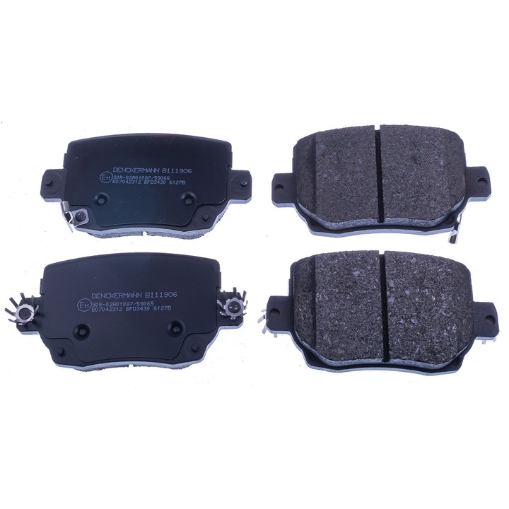 Denckermann fékbetétek, 15,6x112,6x60,7mm, akusztikus kopásjelzővel, készlet