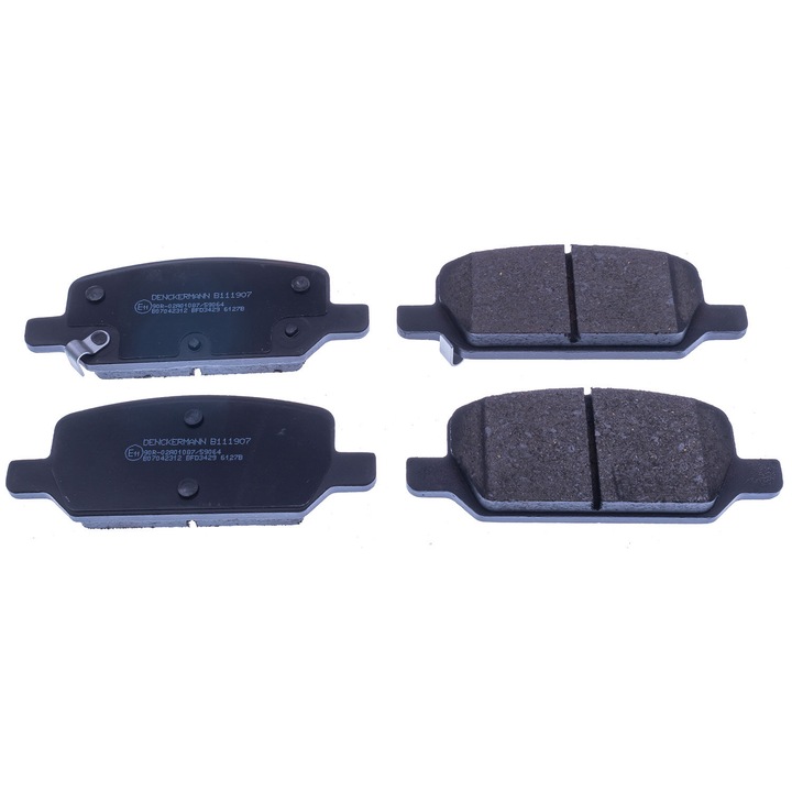 Denckermann fékbetétek, 15,2mm x 132,6mm x 49,4mm, kopásjelzővel, szett