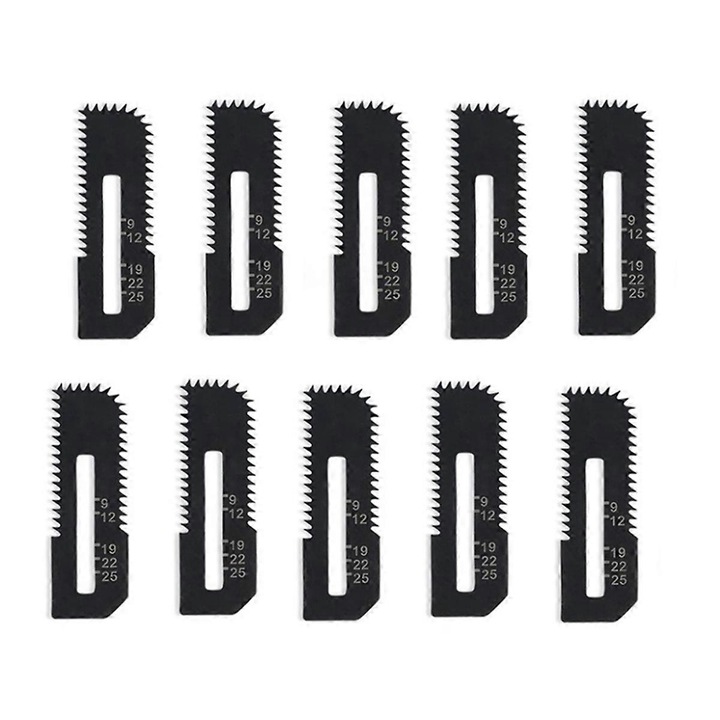 Set 10 piese lama feronerie pentru taiat gips-carton, metal, negru, grosime 1-3/16 inch