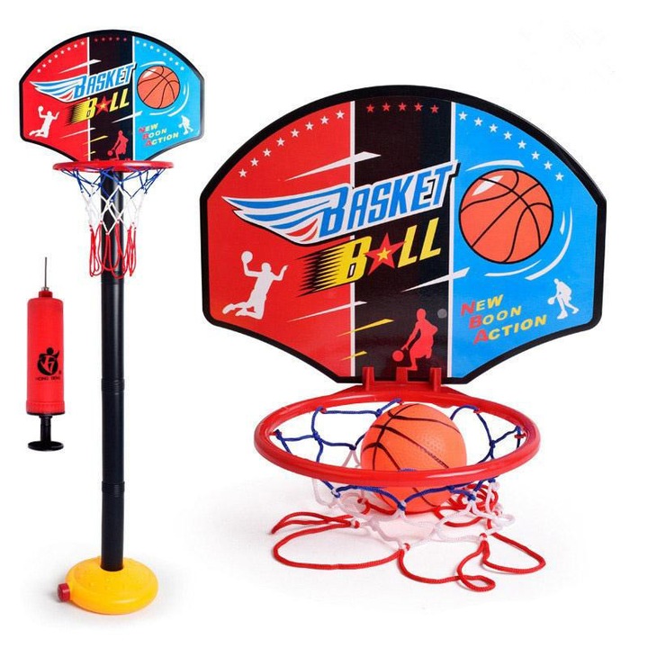 Cos de baschet pentru copii cu minge si pompa incluse (inaltime 115 cm)
