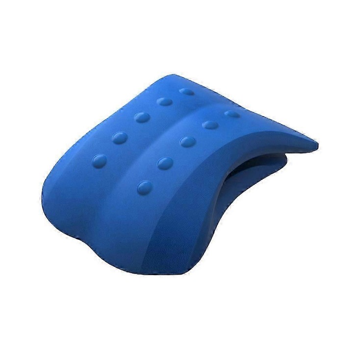 Perna de intindere lombara, suport ortopedic, material PU, 30.8x23x8cm, albastru inchis