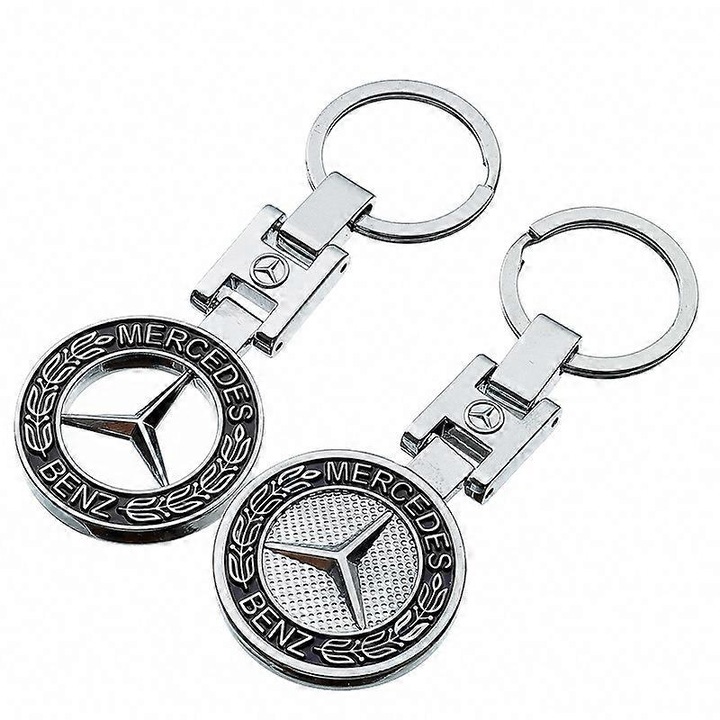 Fém kulcstartók, 2 darabos készlet, elegáns design, 90x34x7mm, többszínű