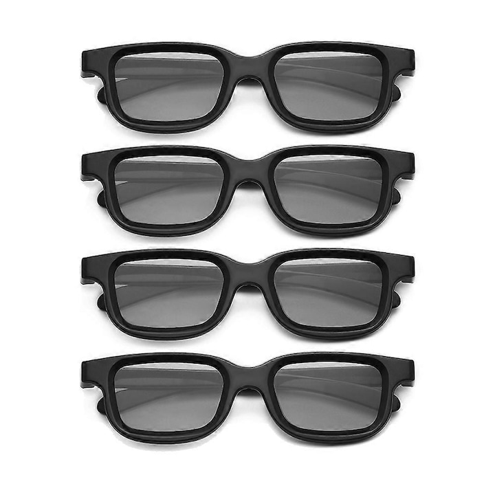 Set 4 Ochelari 3D Polarizati, VQ163R, Negru, 15.3x4.1x0.4cm