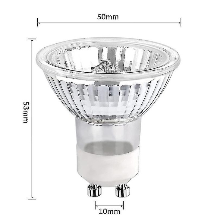 5 db szabályozható GU10 halogén spotlámpa, 35W, 500 lumen, 2700K, 50x53mm
