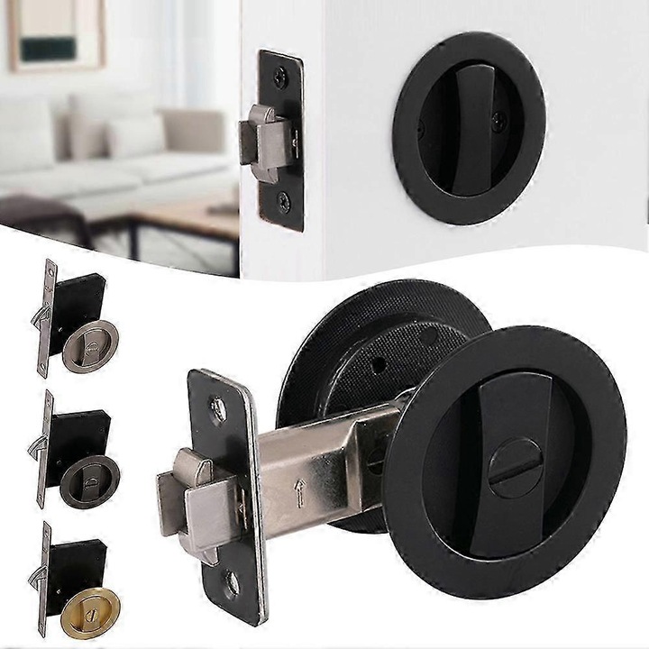 Usa glisanta invizibila, zinc, rezistenta la rugina, gri, set cu un carlig