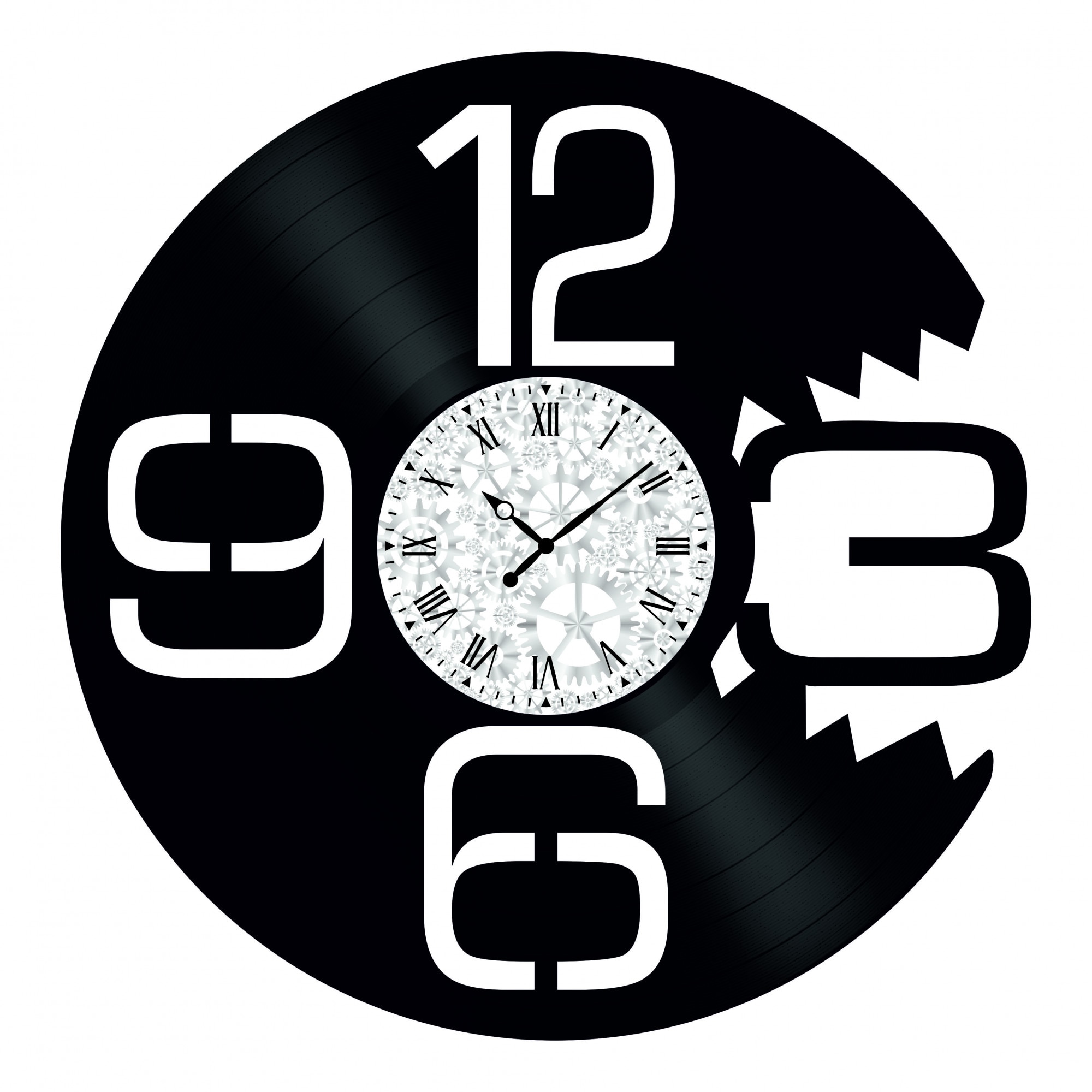 Ceas de perete Vintage din Vinyl - Revival Vinyl Wall Clock Cifre