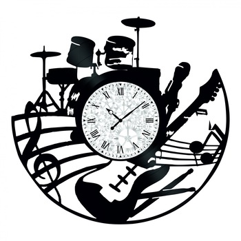 Ceas de perete Vintage din Vinyl - Revival Vinyl Wall Clock Instrumente Muzicale Ceas de perete Vintage din Vinyl - Revival Vinyl Wall Clock Instrumente Muzicale