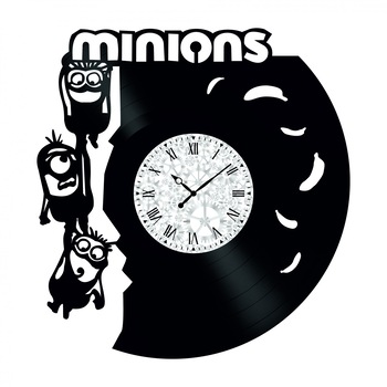 Ceas de perete Vintage din Vinyl - Revival Vinyl Wall Clock Desene Animate Minions Ceas de perete Vintage din Vinyl - Revival Vinyl Wall Clock Desene Animate Minions