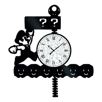Ceas de perete Vintage din Vinyl - Revival Vinyl Wall Clock Mario Game Ceas de perete Vintage din Vinyl - Revival Vinyl Wall Clock Mario Game