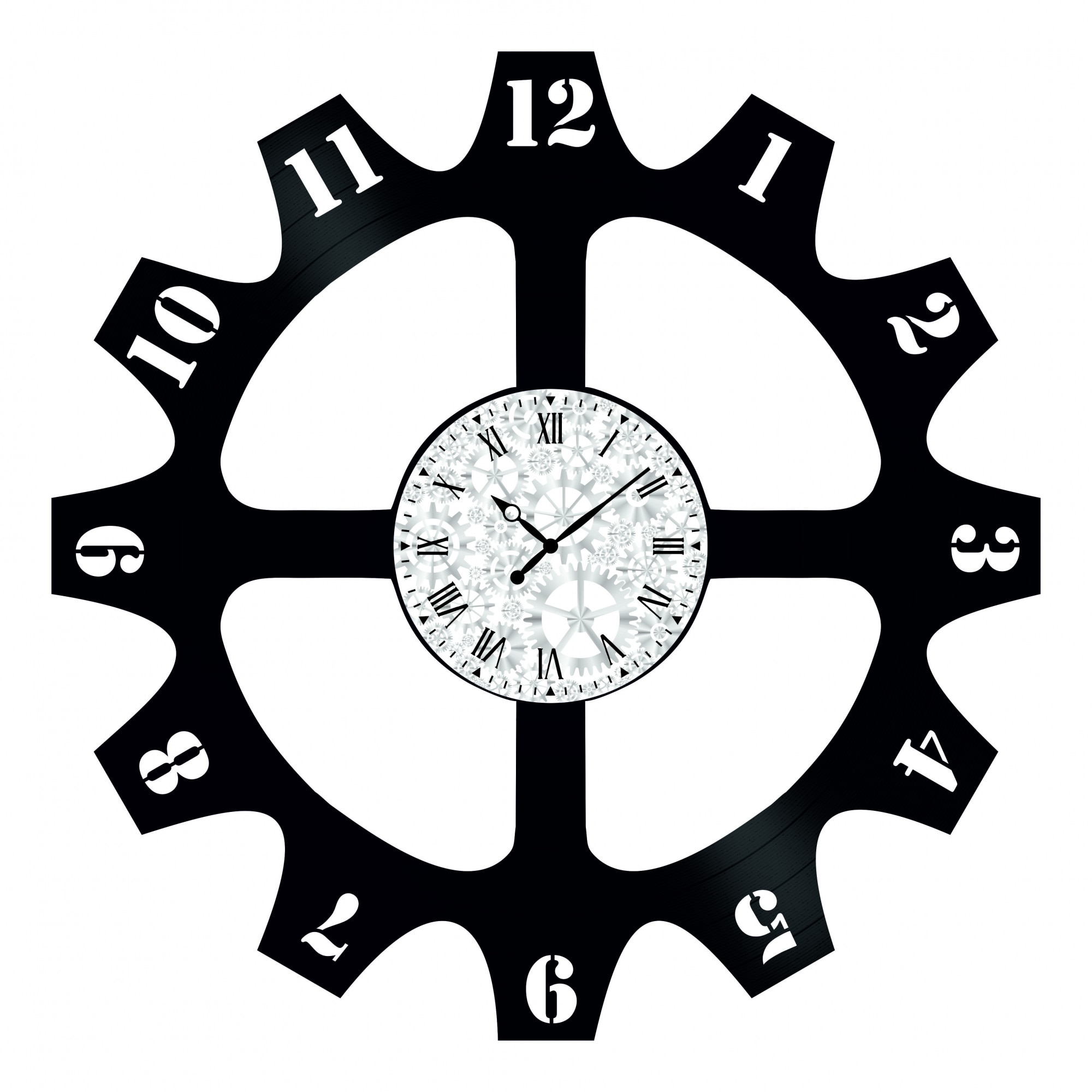 Ceas de perete Vintage din Vinyl - Revival Vinyl Wall Clock Roata Zimtata