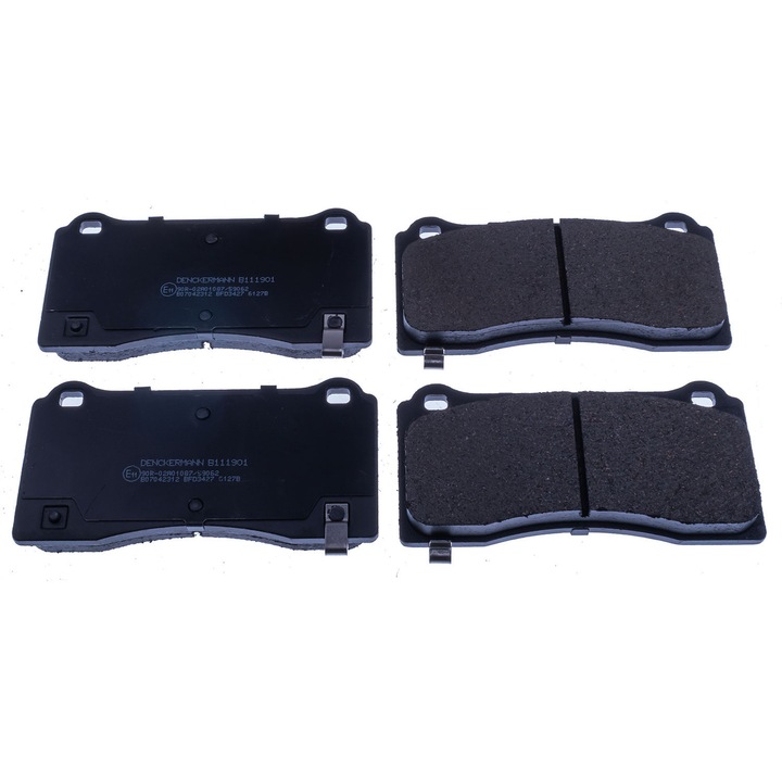 Denckermann fékbetétek, készlet, 15,1mm vastagság, 131,7x67mm, 4 kopásjelző