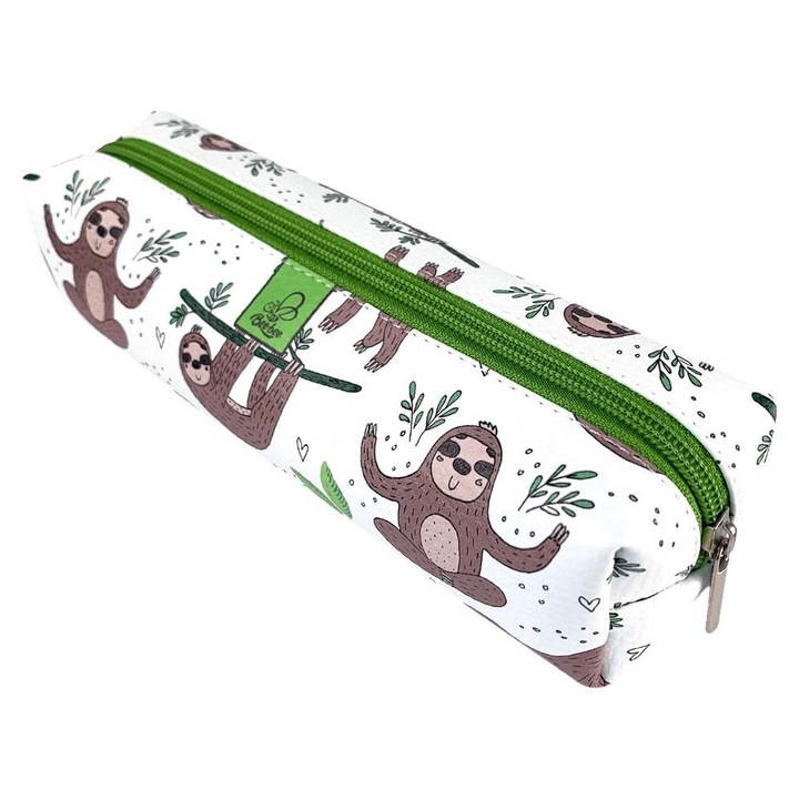 Моливник Bee-bee, модел Ленивци, еко-кожа, многоцветен, 21x5,5x5,5cm