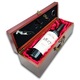 Pachet cadou original, CADOURI PREMIUM®, model Best Wine, ce contine un vin rosu Merlot de la Purcari ambalat intr-o cutie din lemn vintage cu accesorii