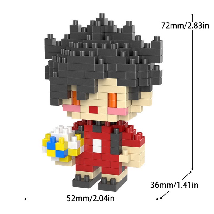 Конструктор, ZUOXIA, мини блок за волейбол, 100 части, 6 години, многоцветен