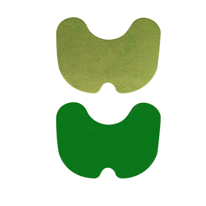 Комплект от 100 пластира за болки в коляното, екстракт от пелин, 13x10см, ефект моксибусция, ергономичен дизайн, зелен