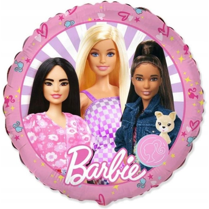 Фолиев балон Барби, 45см, комплект 1 брой