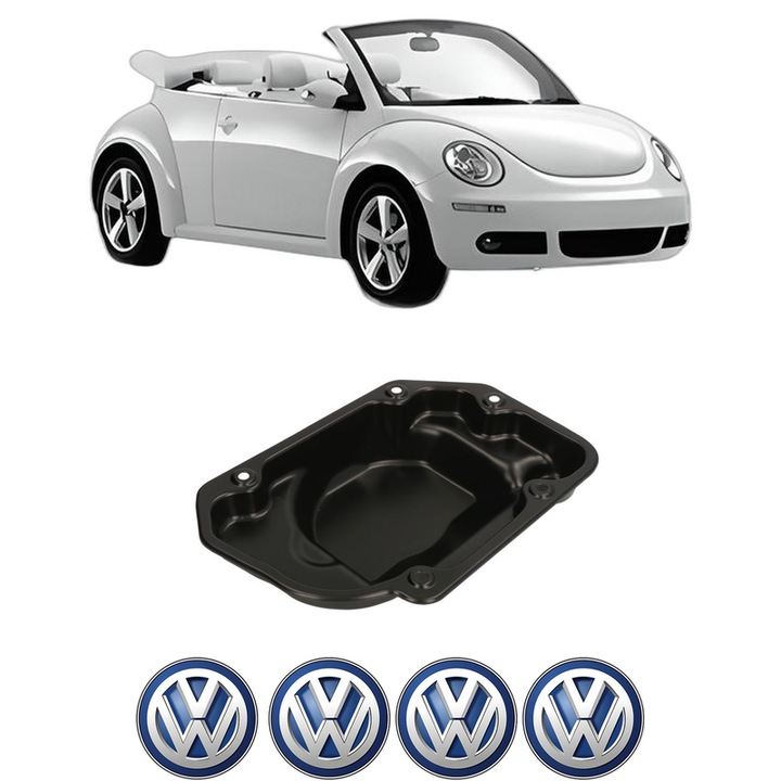 Baie ulei Volkswagen NEW BEETLE Convertible (1Y7) 1.4 BCA din 2003-2010 KW 55 CP 75 CMC 1390, auto, material otel, 4 Stickere auto cu Volkswagen