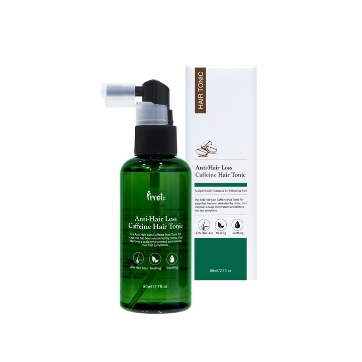 Тонизиращ лосион за коса Prreti K-Beauty с кофеин и биотин, 200 мл