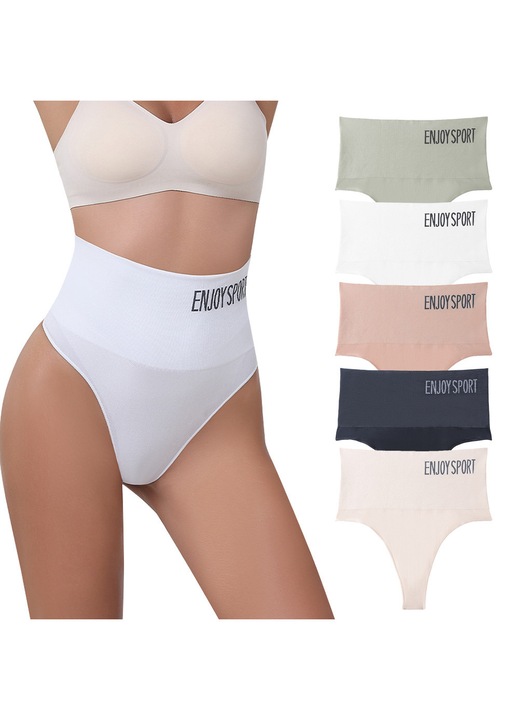 Спортни бикини за жени, 5 броя, безшевни, триъгълни, Многоцветен