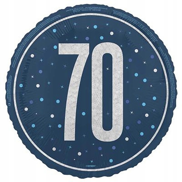 Fólia lufi 70 SZÜLETÉSNAP, EGYEDI, kék, 45cm