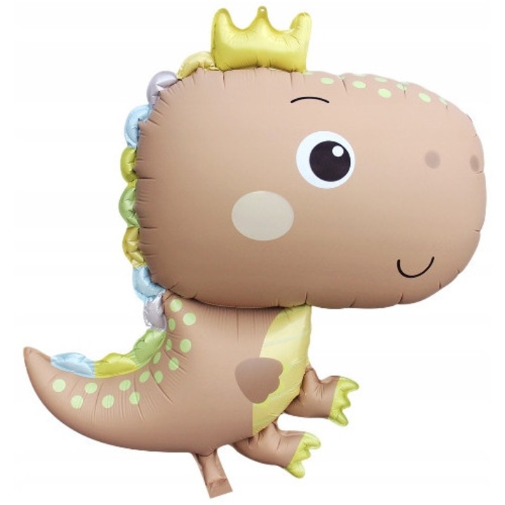 Balon foliowy Dinozaur cu coroana, 65x79cm, set 1 bucata