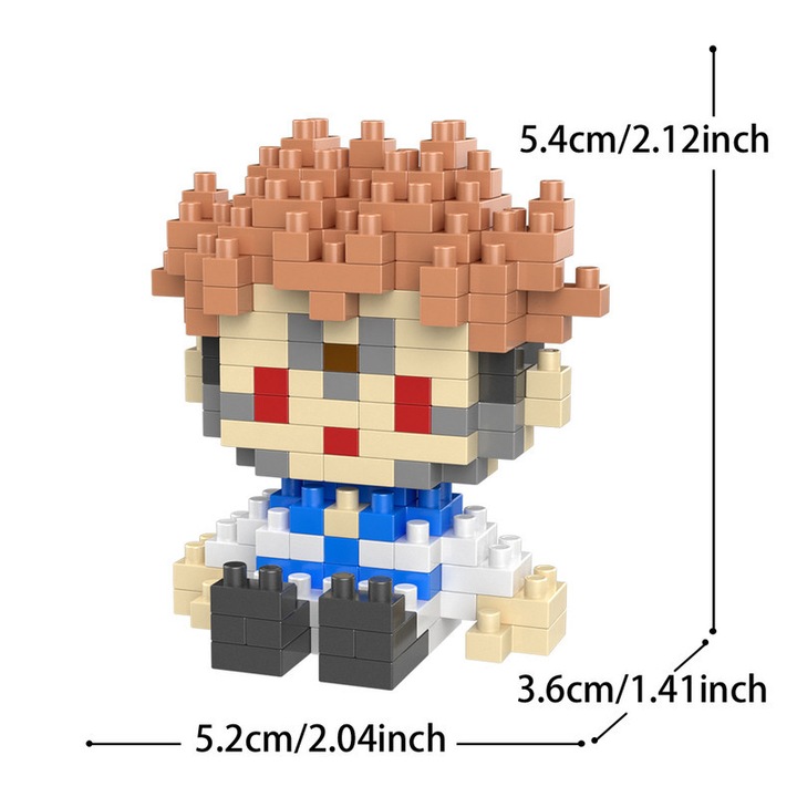 Utilizand blocuri de microparticule rafinate, modele de caracter Q, experienta de asamblare si decorare immersiva, colectie pentru iubitorii de blocuri