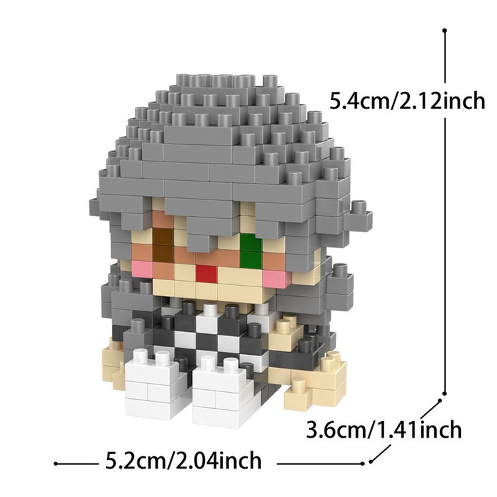 Utilizand blocuri de microparticule rafinate, modele de caracter Q, experienta de asamblare si decorare immersiva, colectie pentru iubitorii de blocuri