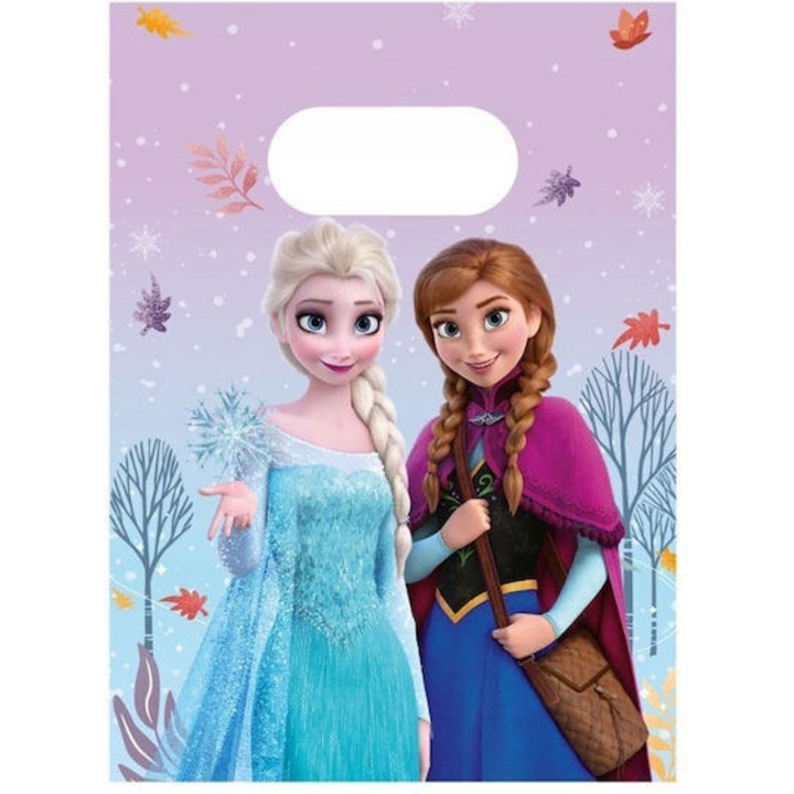 Papír ajándéktáskák Frozen, 4 darabos szett, 14x30cm, környezetbarát