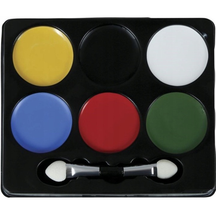 Guirca arcfesték készlet, 6 szín, könnyen felvihető, lemosható