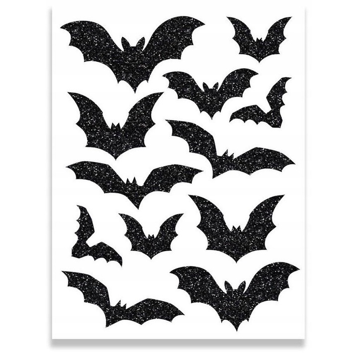 Set de stickere decorative Fiestas Guirca, brodate, lilieci negri, 30x40cm