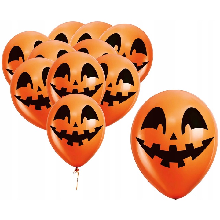 Baloane Halloween, Fiestas Guirca, set 10 buc, portocalii, 30cm
