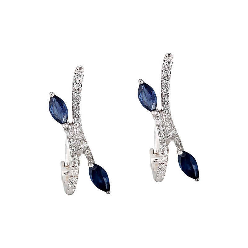 Cercei Deruvo Aur 18k Diamante, Safire E24926SWN-W