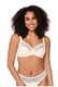 LingaDore, Sutien cu acoperire completa si garnituri din dantela, Alb fildes, 95F