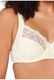 LingaDore, Sutien cu acoperire completa si garnituri din dantela, Alb fildes, 95F