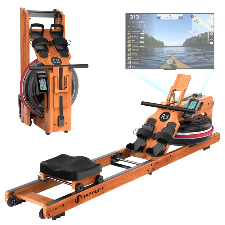 Aparat de vaslit JASPORT R3, design ergonomic, display LCD, rezervor apa 28L, capacitate maxima 150 kg, cherry