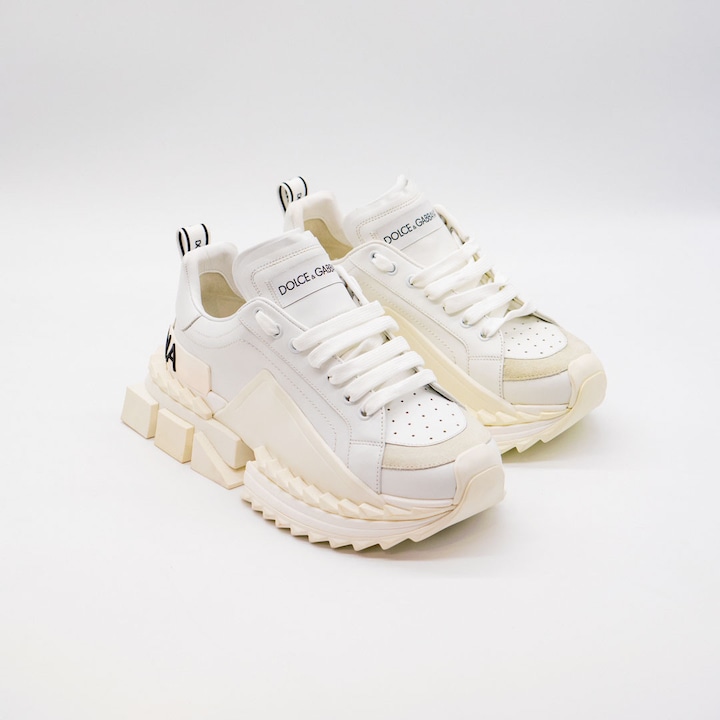 Dolce & Gabbana Super King sportcipő, fehér, természetes bőr, 41.5-es méret