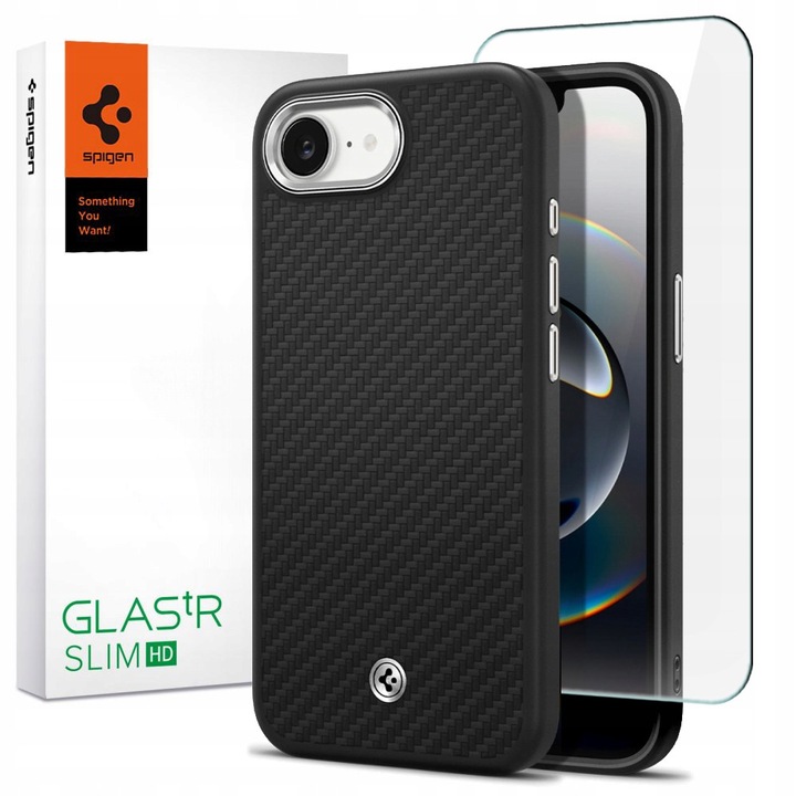 Husa Telefon Spigen, MagSafe si Protectie Sticla, Compatibila cu iPhone 16E