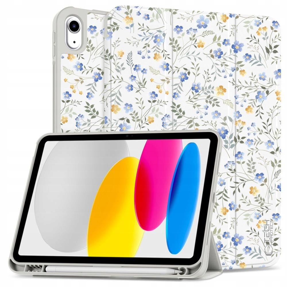 Etui Tech-Protect SC Pen pentru iPad 10.9" 2022 / 11" 2025 Spring Flowers + Sticla Hofi Glass Pro+ 245x176mm