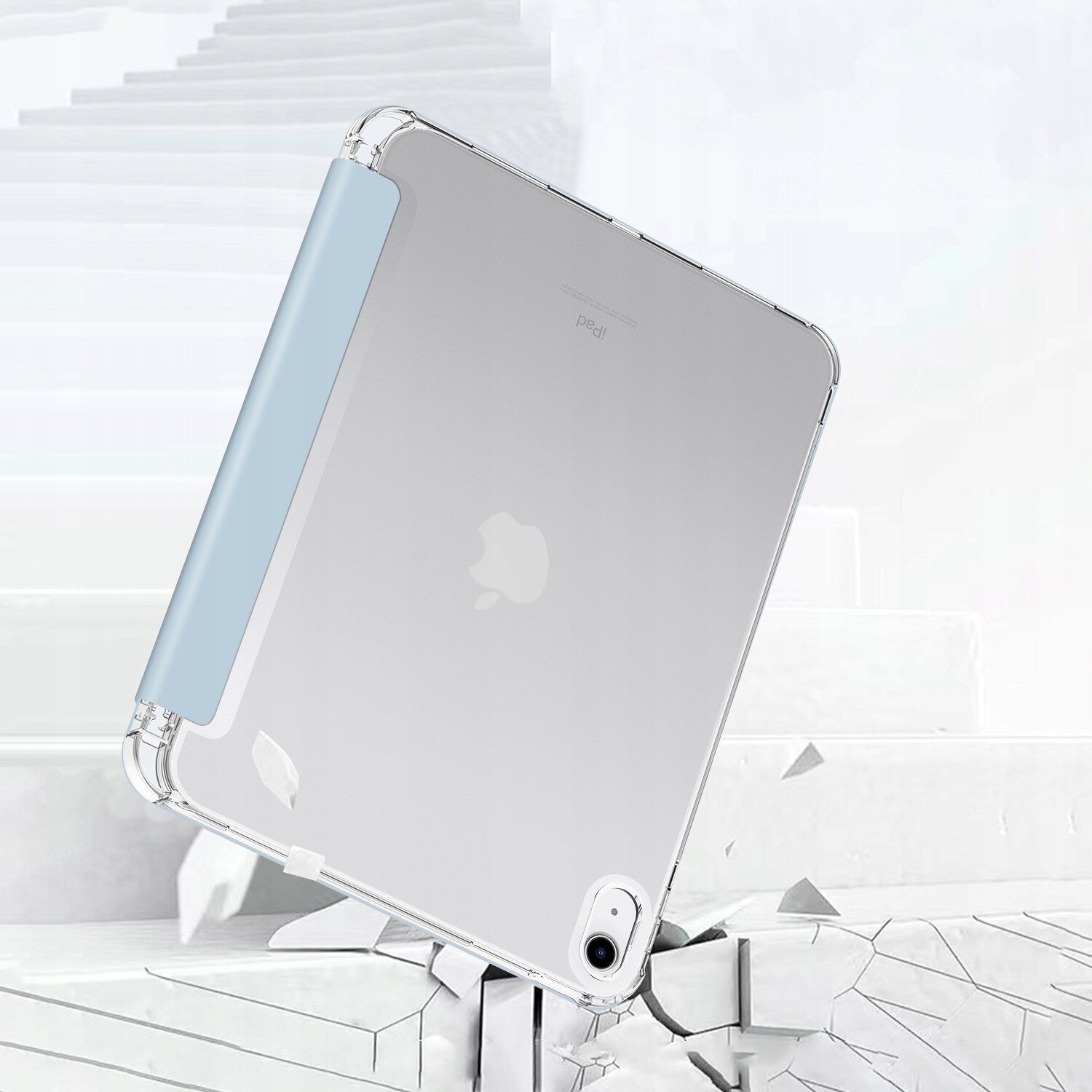 Etui Tech-Protect SC Pen Hybrid pentru iPad 10.9" 10/2022 si 11" 11/2025, Sky Blue + Sticla Hofi Glass Pro+ 245x176mm