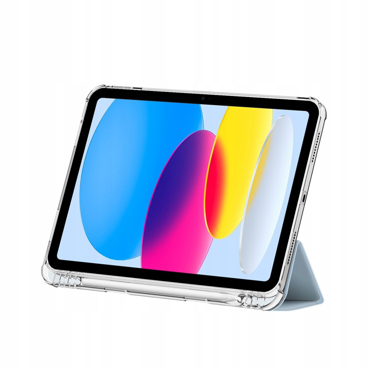 Etui Tech-Protect SC Pen Hybrid pentru iPad 10.9" 10/2022 si 11" 11/2025, Sky Blue + Sticla Hofi Glass Pro+ 245x176mm