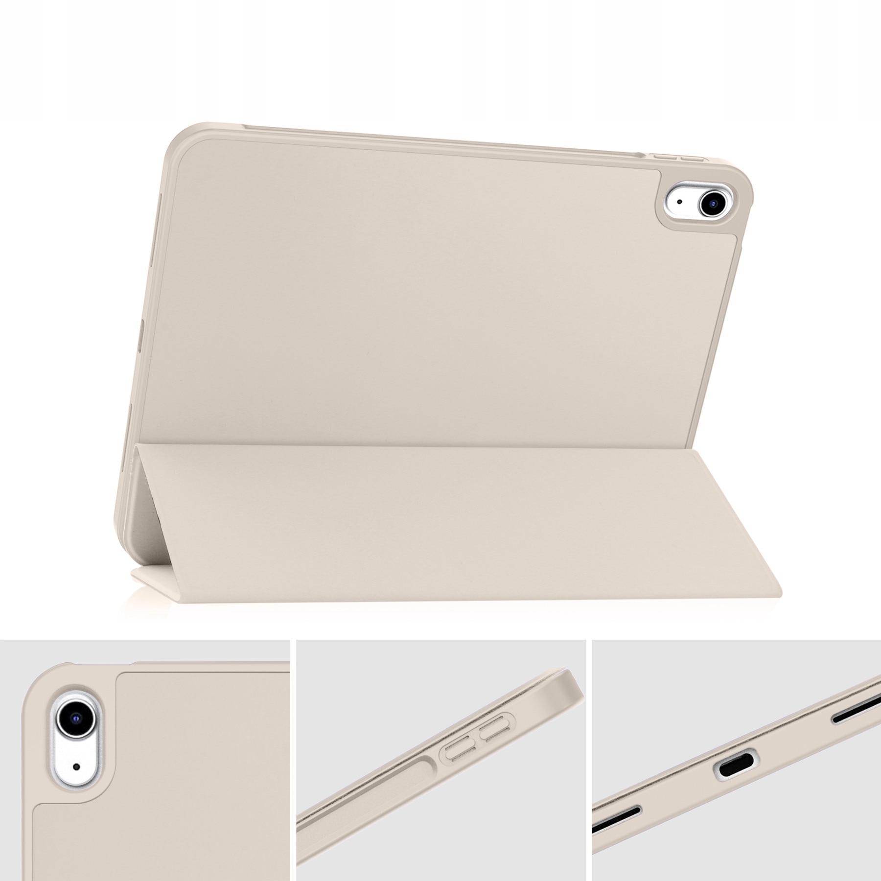 Etui SmartCase Tech-Protect pentru iPad 10.9" 10/2022 si 11" 11/2025, Starlight, cu suport pentru Apple Pen + Sticla Hofi Glass Pro+ 245x176mm
