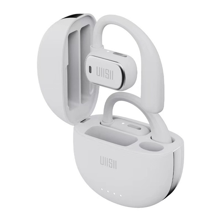 UiiSii OWS67 vezeték nélküli fejhallgató Bluetooth 5.3-mal, 30 óra üzemidővel, fehér