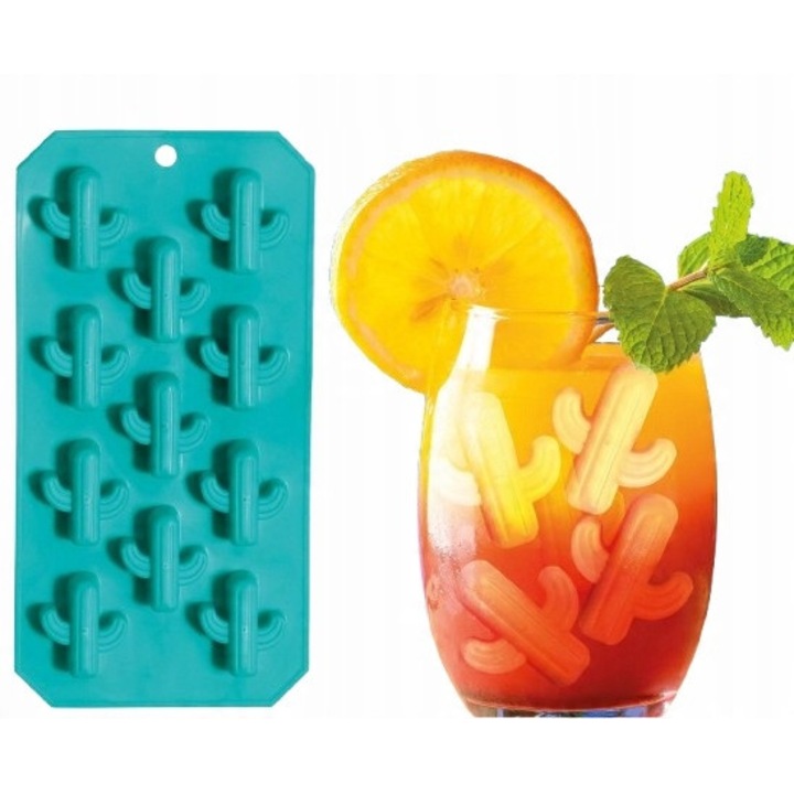 Forma cuburi de gheata, Fiestas Guirca, cactus, 11 forme, 22x12cm