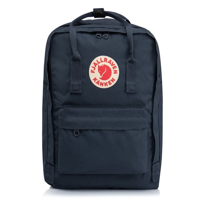 Ghiozdan Fjallraven Kanken, 2 compartimente, bleumarin, 28x40x16cm