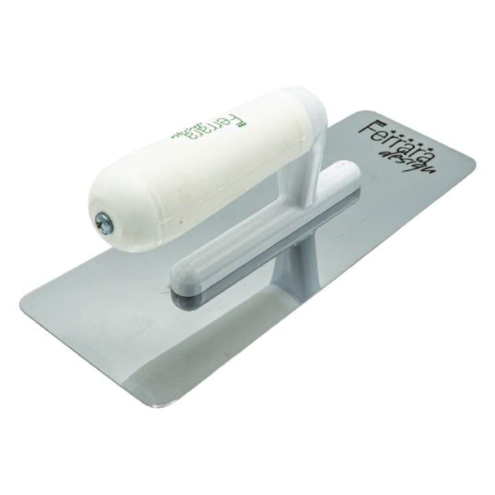 Gletiera inox cu maner alb 240x100x0, 6